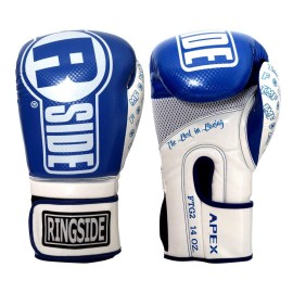 Ringside Apex Flash Boxing Training Sparring Gloves , BL/WH, 16 oz