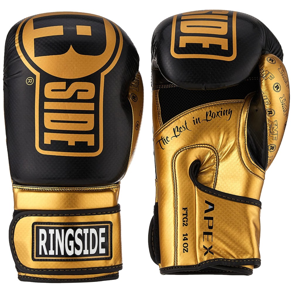 Ringside Apex Flash Boxing Training Sparring Gloves , Bkgd, 14 Oz