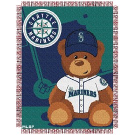 Seattle Mariners Baby Blanket Bedding Throw 36 X 46