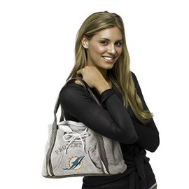 Littlearth Womens Nfl Miami Dolphins Hoodie Purse, Grey, 9.5