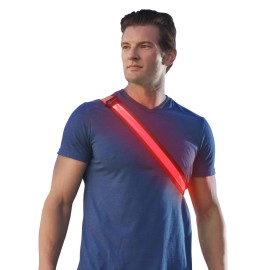 Illumiseen Led Reflective Belt Sash High Visibility Led Lights With 2 Lighting Modes Adjustable Quick Release Buckle Usb Rechargeable, No Batteries Needed Weatherproof Professional Safety Gear