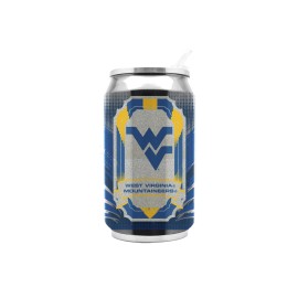 NCAA West Virginia Mountaineers 16oz Double Wall Stainless Steel Thermocan