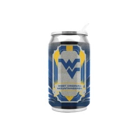 NCAA West Virginia Mountaineers 16oz Double Wall Stainless Steel Thermocan