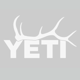 YETI Sportsman's Decal Elk Antler White