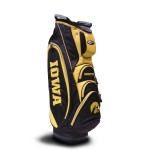 Team Golf Ncaa Iowa Hawkeyes Victory Golf Cart Bag, 10-Way Top With Integrated Dual Handle & External Putter Well, Cooler Pocket, Padded Strap, Umbrella Holder & Removable Rain Hood