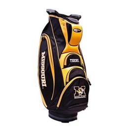 Team Golf NCAA Missouri Tigers Victory Golf Cart Bag, 10-way Top with Integrated Dual Handle & External Putter Well, Cooler Pocket, Padded Strap, Umbrella Holder & Removable Rain Hood