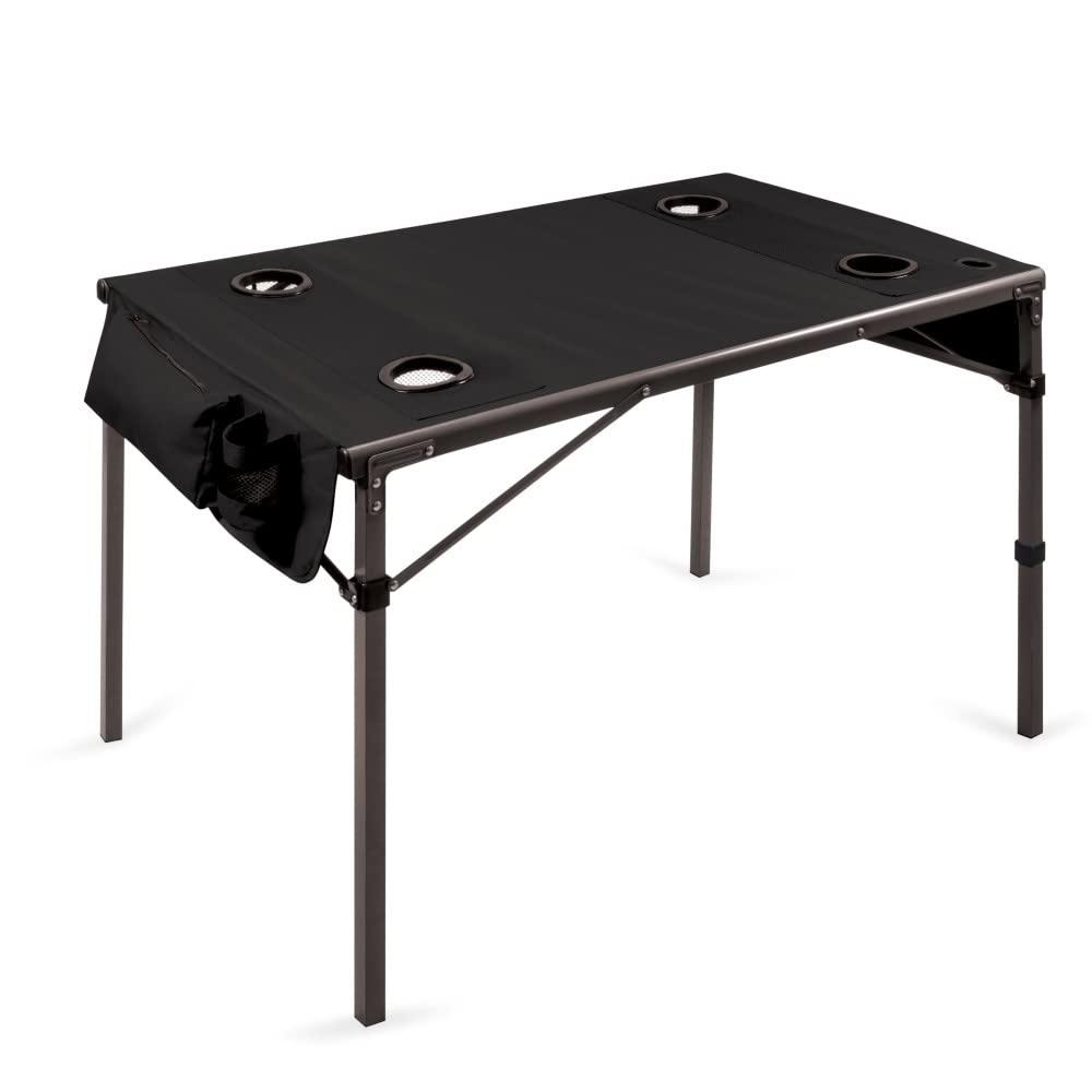 PICNIC TIME NCAA Louisville Cardinals Soft Top Travel Table, Black, One Size (799-00-179-304-0)