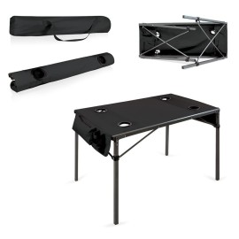 PICNIC TIME NCAA Louisville Cardinals Soft Top Travel Table, Black, One Size (799-00-179-304-0)
