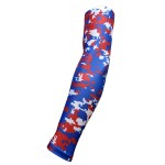 Sportsfarm New Royal Blue Red White Digital Camo Arm Sleeve - Moisture Wicking Compression (Youth Large)