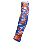 Sportsfarm New Royal Blue Orange White Digital Camo Arm Sleeve - Moisture Wicking Compression (Youth Medium)