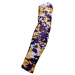 Sportsfarm New Moisture Wicking Compression Arm Sleeve (Purple Yellow Digital Camo, Youth Large)