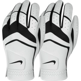 Nike Men's Dura Feel Golf Glove (2-Pack) (White), Large, Left Hand