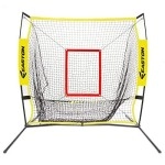 Easton Xlp Baseball Softball Pitching + Batting Catch Net | 5 Ft | 2020 | Heavy Duty Netting + Double Stich For Durability | Extra Large Catch Pocket | Lightweight + Durable Frame | Easy Set-Up