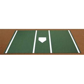 Trigon Sports Pro Baseball Turf Home Plate Mat, 6' x 12', Green
