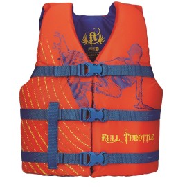 Full Throttle Youth Life Vest, Orange