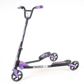 Yvolution Y Fliker Carver C5 Scooter 3 Wheels Foldable Wiggle Scooter Self-Propelling Drifting Scooter for Adults and Kids Ages 9+ Years Old