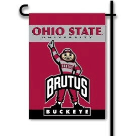 NCAA Ohio State Buckeyes 2-Sided Garden Flag, Team Color,