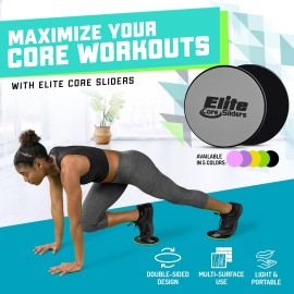 Elite Sportz Exercise Sliders are Double Sided and Work Smoothly on Any Surface. Wide Variety of Low Impact Exercise