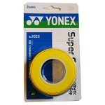 Yonex Super Grap Ac102C Badminton/Tennis Synthetic Over Grip 3 Grips (Yellow)