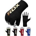 Rdx Boxing Inner Mitts Hand Wraps Mma Fist Protector Bandages, Large, Black