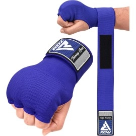 Rdx Gel Boxing Hand Wraps Inner Gloves Men Women, Quick 75Cm Long Wrist Straps, Elasticated Padded Fist Under Mitts Protection, Muay Thai Mma Kickboxing Martial Arts Punching Training Bandages