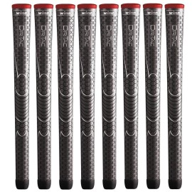 Winn Dri-Tac Standard Size Golf Grips - Set of 8, Dark Gray