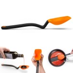 Dreamfarm Supoon Non-Stick Silicone Sit Up Scraping Cooking Spoon With Measuring Lines Orange