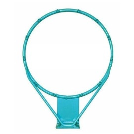 Dunn-Rite Products 18 Inch Splash and Slam RIM150 Outdoor Stainless Steel Vinyl Coated Swimming Pool Backboard Replacement Basketball Hoop Rim, Blue