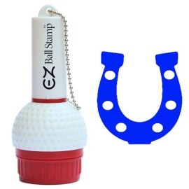Promarking Ezballstamp Golf Ball Stamp - Blue Horseshoe