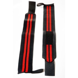 Kango Fitness Weight Lifting Training Wrist Support Cotton Wraps Gym Bandage Straps Black/Red 12
