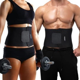 Ohuhu Waist Trimmer, Adjustable Neoprene Ab Trainer Belt For Back Support, Sweat Wrap, Sweat Enhancer, Fits Up To 44 Inches, For Men & Women