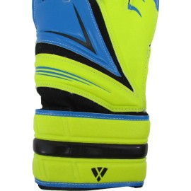 Vizari Avio F.P. Soccer Goalkeeper Glove | for Kids and Adults (Blue / Green, Size 6)