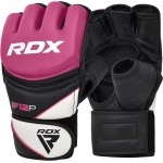 Rdx Mma Gloves Grappling Sparring, Maya Hide Leather, Boxing Gloves Men Women Muay Thai Martial Arts Training, Half Finger Adjustable Mitts Wrist Support Kickboxing Cage Fighting Punching Bag Workout