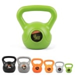 Phoenix Fitness Ry930 Vinyl Kettlebell - Heavy Weight Kettle Bell For Strength And Cardio Training, Green, 4Kg