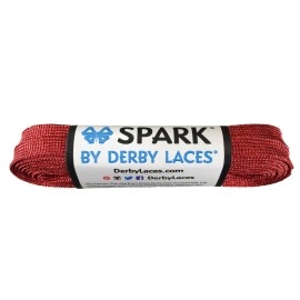 Derby Laces Red Spark Shoelace for Shoes, Skates, Boots, Roller Derby, Hockey and Ice Skates (84 Inch / 213 cm)