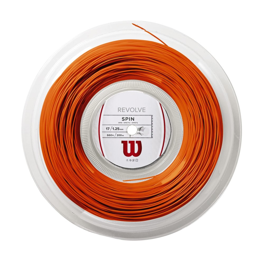 Wilson Revolve 17 Tennis String - 200M Reel, Orange