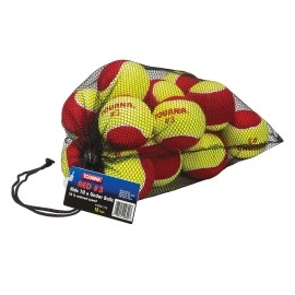 Tourna Low Compression Stage 3 Tennis Ball with Mesh Bag (18-Pack)