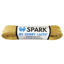 Derby Laces Gold 60 Inch Spark Skate Lace for Roller Derby, Hockey and Ice Skates, and Boots