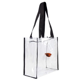 Littlearth unisex-adult NCAA Oregon State Beavers Clear Square Stadium Tote, Clear, 11.5