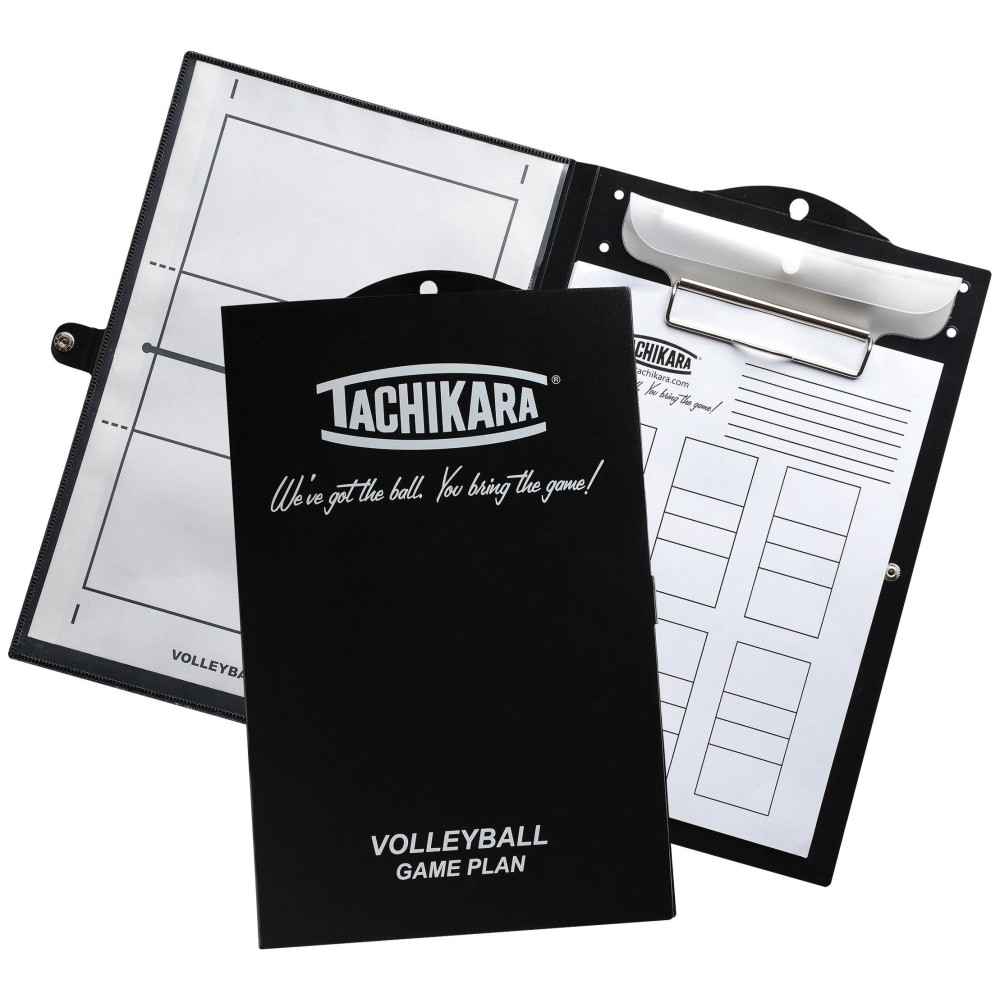 Tachikara Game Plan Dry Erase Volleyball Clipboards, Black/White