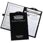 Tachikara Game Plan Dry Erase Volleyball Clipboards, Black/White