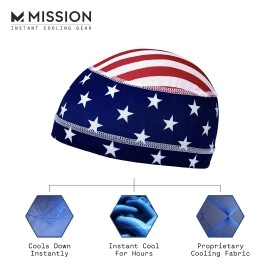 MISSION Cooling Helmet Liner- Cools Instantly When Wet, UPF 50, Wear Under Helmets, Hardhats & More- USA