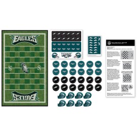 MasterPieces Family Game - NFL Philadelphia Eagles Checkers - Officially Licensed Board Game for Kids & Adults