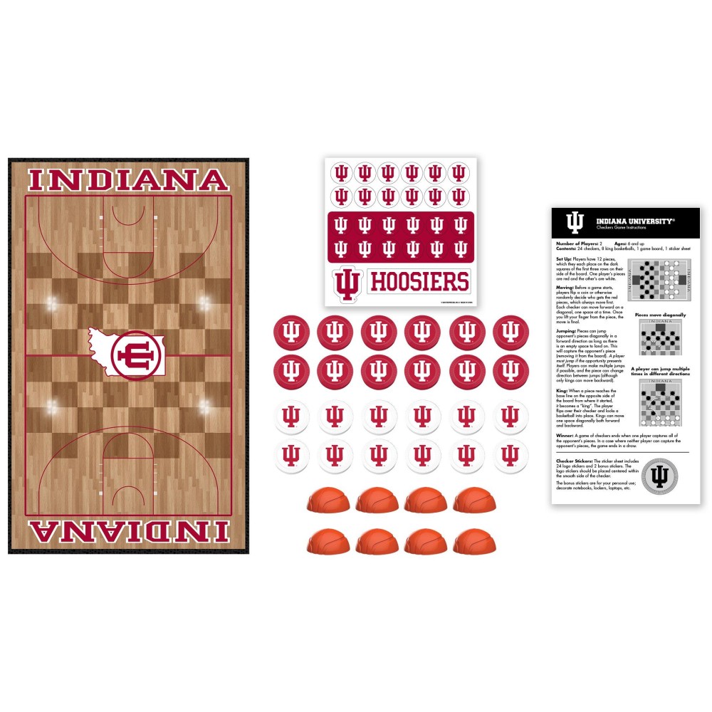 MasterPieces Family Game - NCAA Indiana Hoosiers Checkers - Officially Licensed Board Game for Kids & Adults