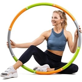 Dynamis Fat Burning Weighted Hula Hoop for Adults - Exercise Hula Hoop - Fitness, Core, & Waist Trimmer - Hula Hoops - Weighted Hula Hoops for Women - (3.6 pounds) - Hula Hoops for Adults Weight Loss