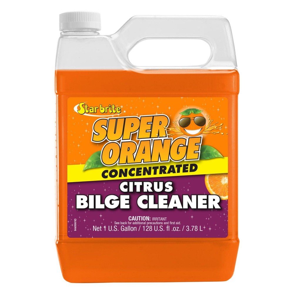 Star Brite Super Orange Citrus Bilge Cleaner -Simple & Easy To Use - Pour In, Run Boat, Pump Out - Emulsifies Oil, Fuel & Leaves Bilge Clean With A Fresh Citrus Scent - 128 Oz Gallon (094400)