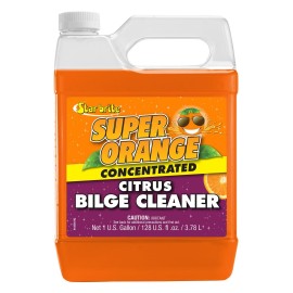 Star Brite Super Orange Citrus Bilge Cleaner -Simple & Easy To Use - Pour In, Run Boat, Pump Out - Emulsifies Oil, Fuel & Leaves Bilge Clean With A Fresh Citrus Scent - 128 Oz Gallon (094400)