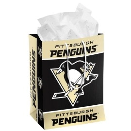 Forever Collectibles Nhl Pittsburgh Penguins Medium Gift Bag Team Colors Medium
