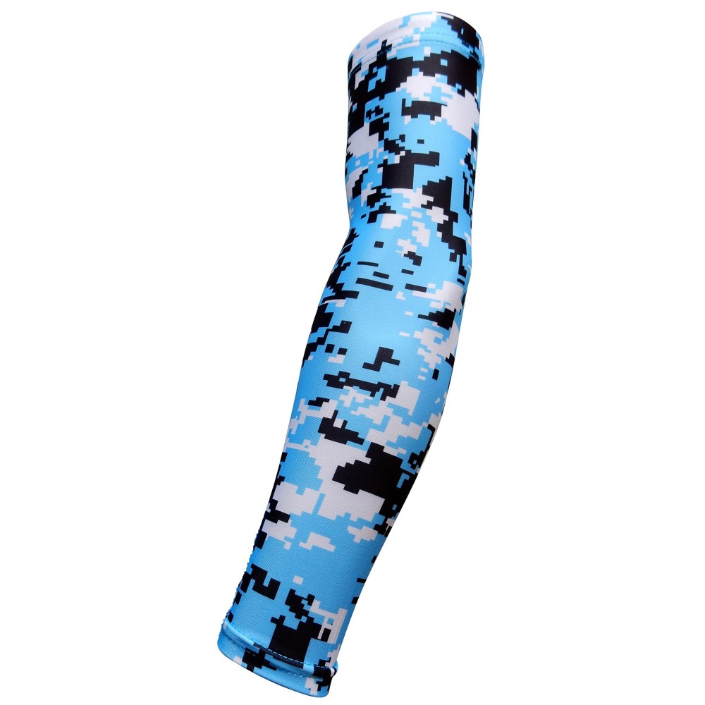 Light Blue Black Digital Camo Arm Sleeve (Large)