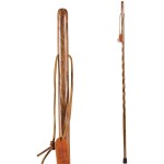 Brazos Trekking Pole, Hiking or Walking Stick Handcrafted of Lightweight Wood and Made in the USA, Hitchhiker, Brown Oak, 55